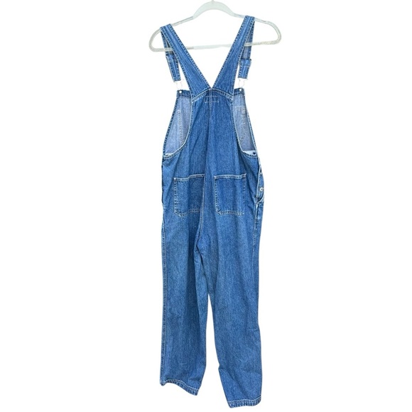 VTG 90s Y2K Xhilaration Cotton Denim Bib Overalls Medium Wash Pockets GUC Medium - Picture 2 of 9